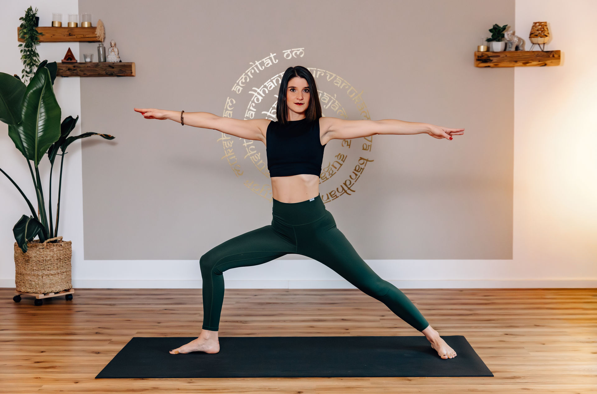 woman performing yoga